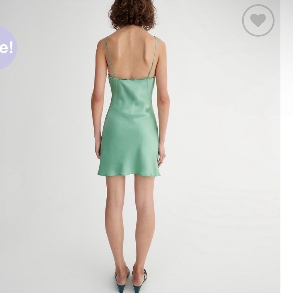 Hansel & Gretel Silk mini Amelia Dress in the color Sea Foam 💚 sz Medium - Picture 4 of 12